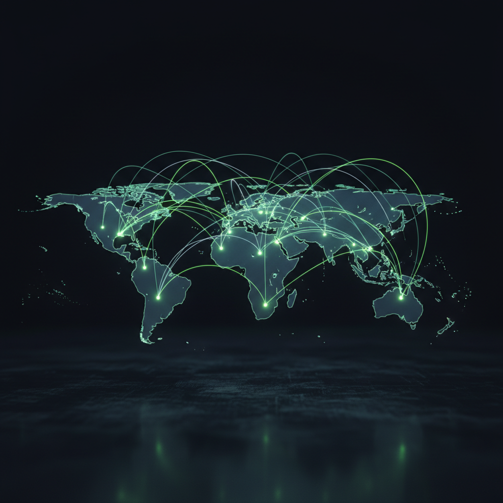 Global logistics network visualization